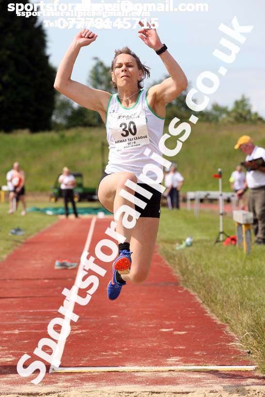 Womens long jump, 2019 NEMA Track and Field Champs, Monkton. Photo:  David T. Hewitson/Sports for All Pics